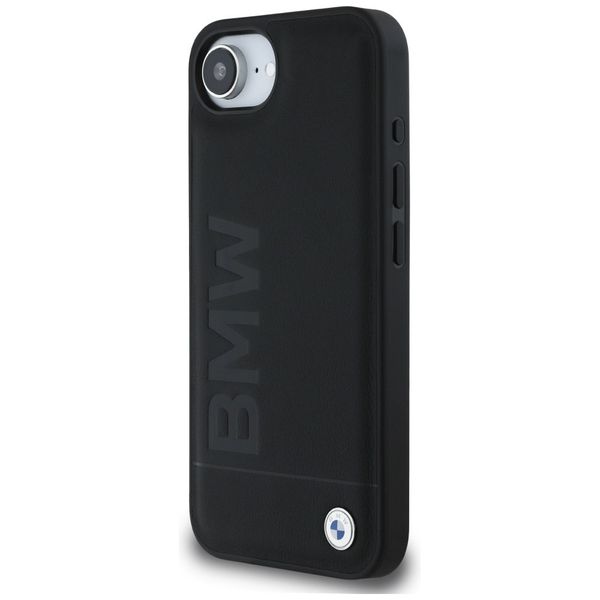 Etui BMW Leather Hot Stamp do iPhone 16e czarny zdjęcie 2