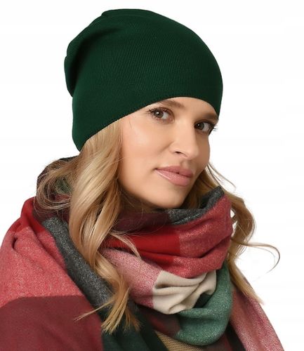 Damska CZAPKA jesienna modny styl podpinana POLSKI PRODUCENT zimowa UNI V3 na Arena.pl