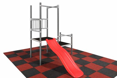 Plac zabaw ogrodowy DUMO START zjeżdżalnia, podesty, rampa wspinaczkowa, stalowy na Arena.pl