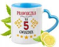 Dla Prawniczki Kubek Błękitny Z Uszkiem W Kształcie Serca Na Prezent