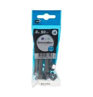 Śruba 8x50mm metryczny skok gwintu 4 szt. łeb 6-kątny fra