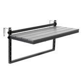Stół balkonowy, składany 80x37 cm zawieszany na balustradę, czarny