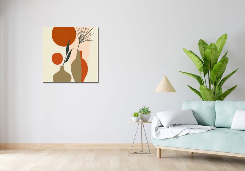 Obraz 70x70cm Wazy w Czerwieni zdjęcie 2