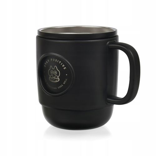 Kubek Termiczny ze Słomką Casno Booker 450 ml Czarny na Arena.pl