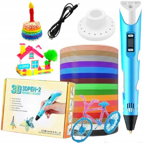 DŁUGOPIS 3D DLA DZIECI DRUKARKA 3D MAGICZNY DŁUGOPIS 3D + WKŁADY 10 METRÓW na Arena.pl