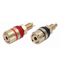 2x gniazda głośnikowe bananowe 4mm lutowane hi-end pozłacane stereo hi-fi