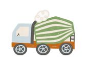 Serwetki papierowe Betoniarka pojazdy budowlane maszyny 20 szt.