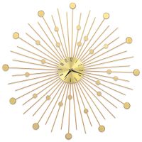 Zegar ścienny, metal, 70 cm, złoty