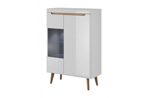 Witryna MALMO MWT90 cm BIAŁY POŁYSK na Arena.pl