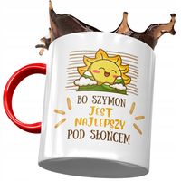 Kubek Czerwony Dla Szymona Szymka Kolegi Prezent Z Nadrukiem Ze Zdjęciem