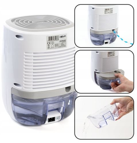 Pochłaniacz wilgoci osuszacz powietrza HEVA DUX cichy wydajny 800 ml LED na Arena.pl