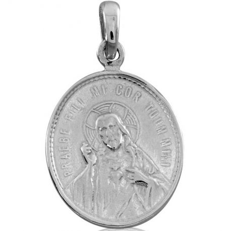 SREBRNY SZKAPLERZ MEDALIK DWUSTRONNY PRÓBA SREBRA 925 zdjęcie 1