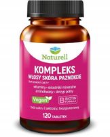 Naturell Kompleks Włosy Skóra Paznokcie Biotyna Skrzyp Cynk 120 Tabletek