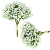 Gipsówka Dekoracyjna Bukiet Sztuczne Kwiaty do Wazonu Dekoracji - Biały