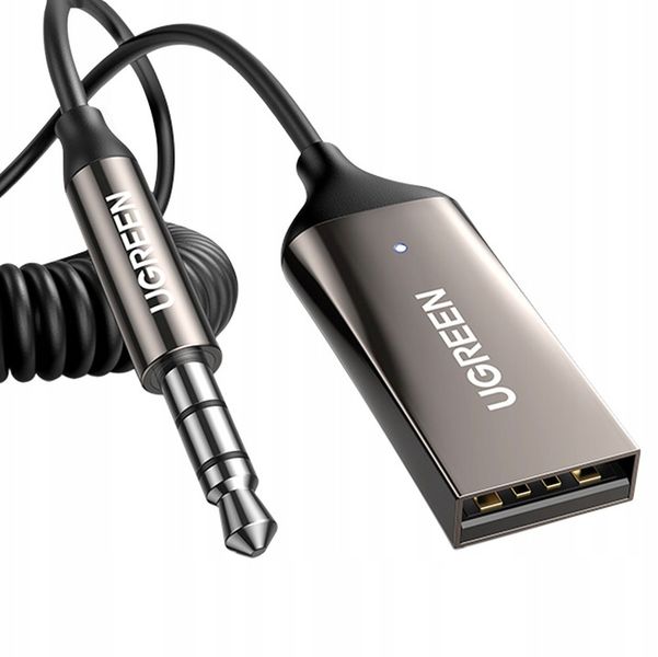 UGREEN TRANSMITER ADAPTER SAMOCHODOWY USB BLUETOOTH 5.0 KABEL AUX zdjęcie 1