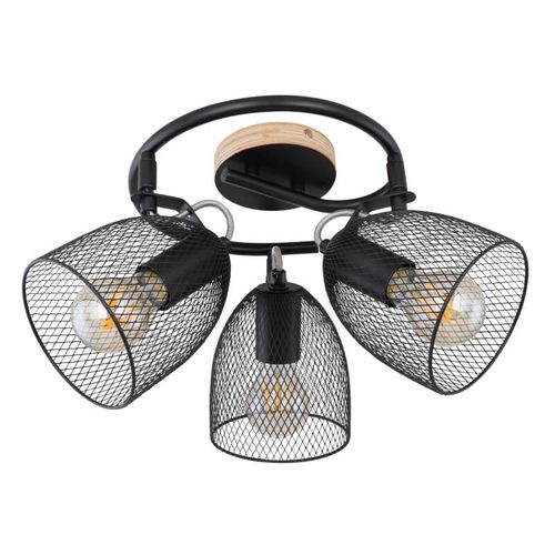 Lampa nasufitowa Josina 54034-3 z regulacją czarna drewno na Arena.pl