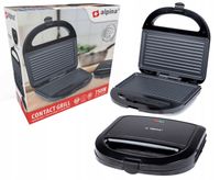 grill elektryczny czarny łatwy w czyszczeniu alpina 750w 220-240v 50-60hz