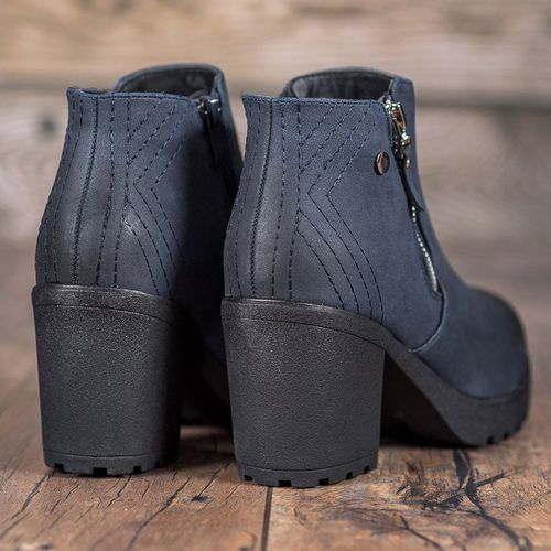Granatowe Botki Na Platformie r.39 na Arena.pl