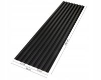 Lamele ścienne 54x260 cm, akustyczne na czarnym filcu - Antracyt 693