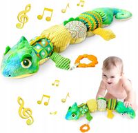 Pluszowa zabawka dla niemowląt, Kameleon z linijką, chwytak szumiś