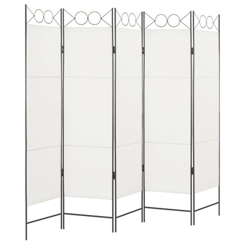 Parawan 5-Panelowy, Biały, 200 X 180 Cm na Arena.pl