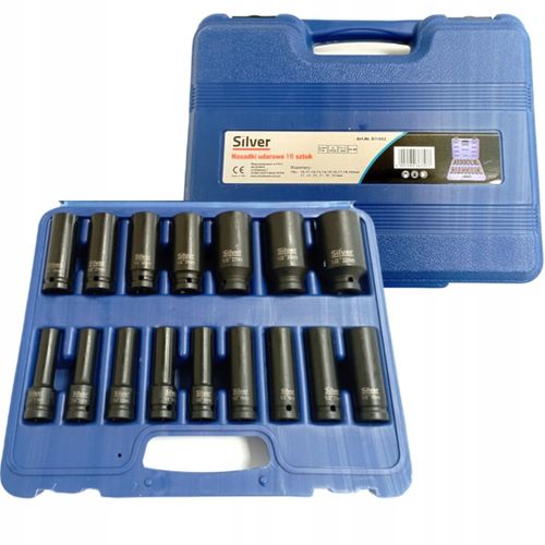 UDAROWE KLUCZE NASADOWE 1/2 NASADKI DŁUGIE 10-32mm 16 elementów na Arena.pl