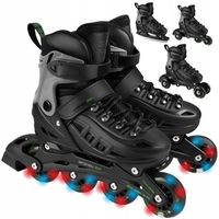 SPOKEY 4w1 Łyżworolki Łyżwy Hokejowe Dziecięce Regulowane Kółka LED