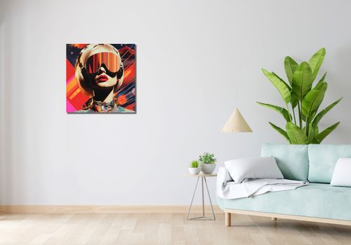 Obraz 60x60cm Retrofuturystyczna Muza na Arena.pl