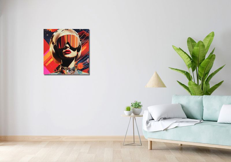 Obraz 60x60cm Retrofuturystyczna Muza zdjęcie 2