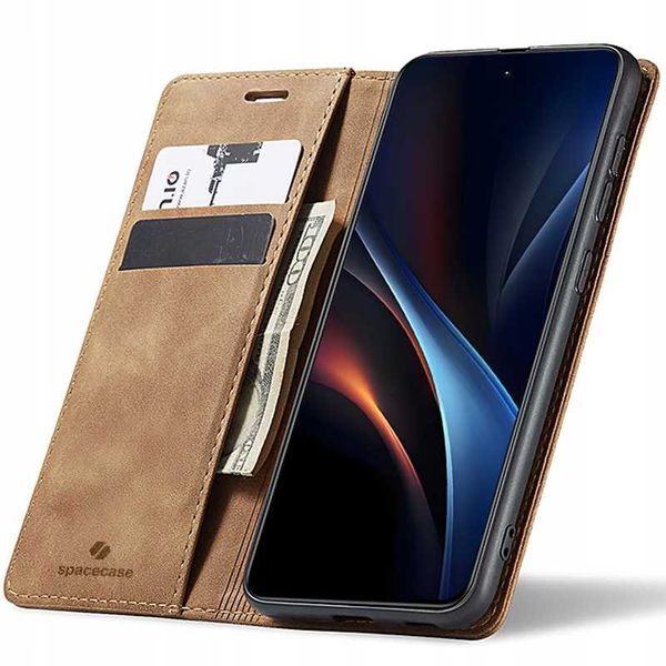 Spacecase Wallet Galaxy S25+ Light Brown zdjęcie 1