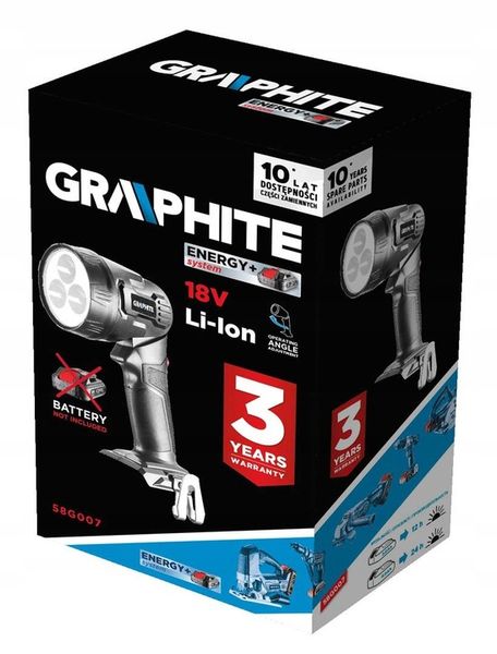 GRAPHITE LATARKA AKUMULATOROWA ENERGY+ 18V 58G007 zdjęcie 3