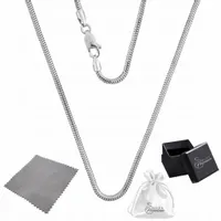 Łańcuszek srebrny pr. 925 Prezent Srebrna Linka ŻMIJKA SNAKE | 50 cm x 2 mm