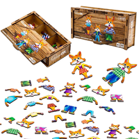 Układanka Edukacyjna Drewniana Stylizacje Ubranka Dla Dzieci Puz-42121