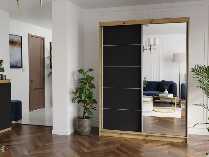 Szafa przesuwna Rivano I 150 cm z lustrem zdjęcie 9