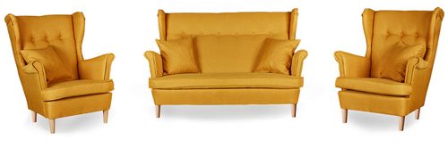 Zestaw wypoczynkowy mebli uszak ARI sofa fotele skandynawskie na Arena.pl