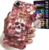 ETUI DO IPHONE 16e - KOBIECE, MODNE WZORY, CZASZKA W RÓŻE