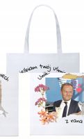 Donald Tusk Platforma Torba Eco Biała Shopper Z Nadrukiem Ze Zdjęciem