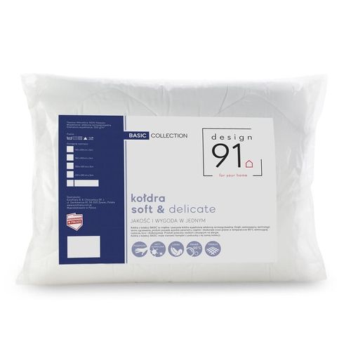 KOŁDRA BASIC Pikowana Welur 160X200 CM BIAŁY na Arena.pl