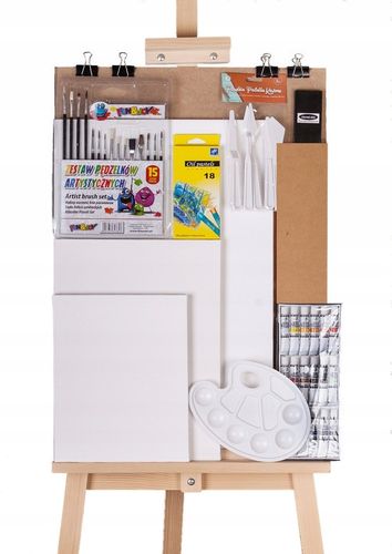 MAXX DUZY ZESTAW malarski + Sztaluga farby,pastele na Arena.pl