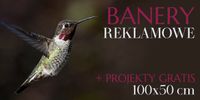 oczkowany BANER REKLAMOWY PLANDEKA 100x50 cm projekt w cenie