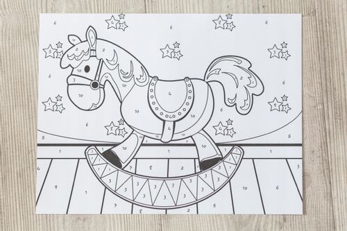 Kolorowanka obrazek rysowanie po numerach kredki na Arena.pl