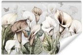 Fototapeta Abstrakcyjne LILIE Kwiaty Motyle Styl Retro 360cm x 240cm