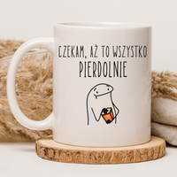 CHAMSKI KUBEK BEZ CENZURY | ŚMIESZNY PREZENT | DO PRACY BIURA DOMU | 330 ml