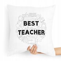 Poduszka Dzień Nauczyciela Best Teacher Prezent Z Nadrukiem Ze Zdjęciem