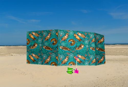 PARAWAN PLAŻOWY Wydry z indywidualnym napisem 8 PANELI 79.8 na Arena.pl