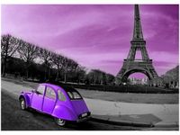 50X70CM CYTRYNA FIOLECIE OBRAZ POKOJU DREWNINE