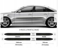 Audi A6 C8 Sedan - Listwy CZARNE Boczne Drzwi