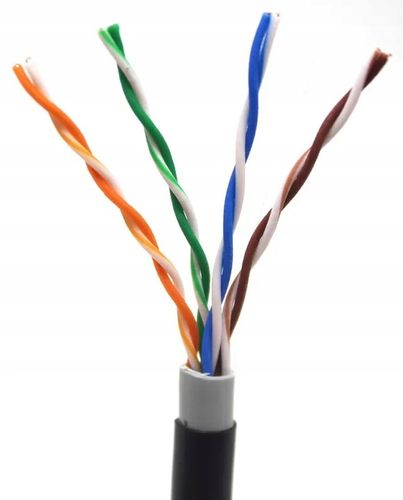 KABEL UTP zewnętrzny PODWÓJNA IZOLACJA RJ45 skrętka 305m ZIEMNA Eurokomp na Arena.pl