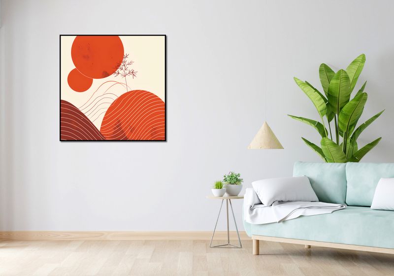 Plakat 90x90cm Ciepło Czerwieni zdjęcie 4