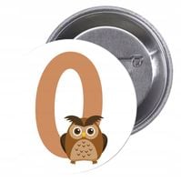 Przypinki buttony LITERKI DLA DZIECI - O